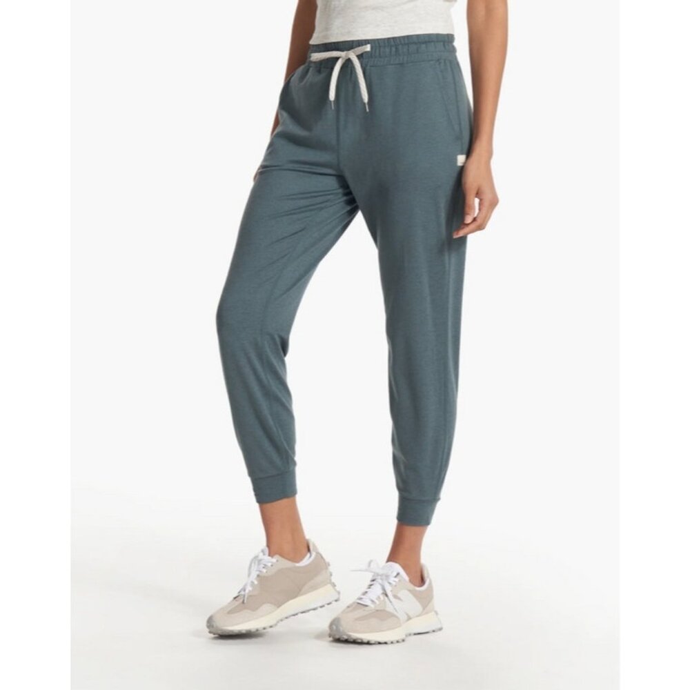 VUORI Women's Performance Jogger Pants Lake Heather Teal, Size M Medium